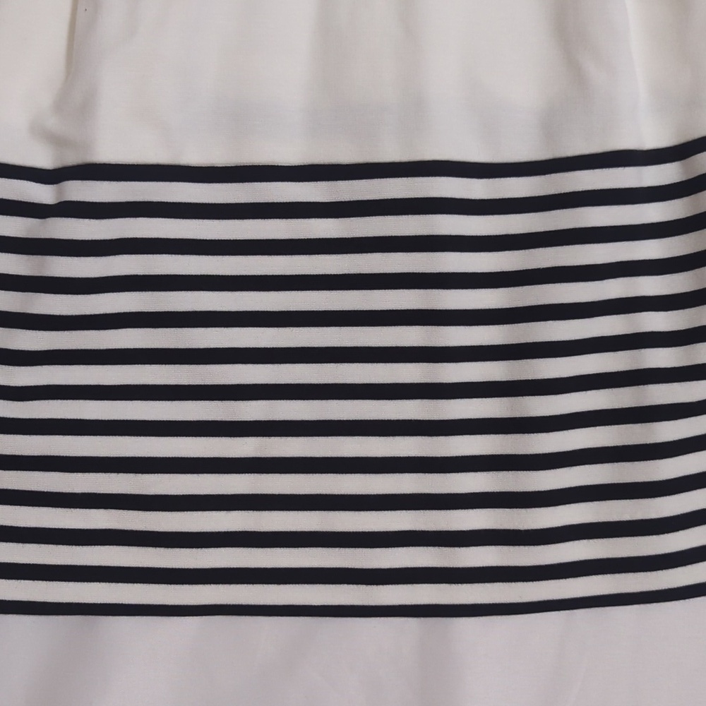 Madewell Striped Fit & Flare Verse Midi Dress, Color Black/White Size M - Picture 7 of 16
